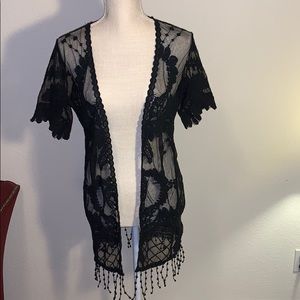 Xhilaration black lace overlay size medium